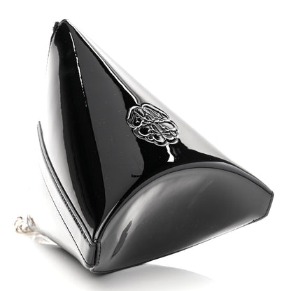 Alexander McQueen Patent Calfskin The Curve Pouch Black 4 of 9