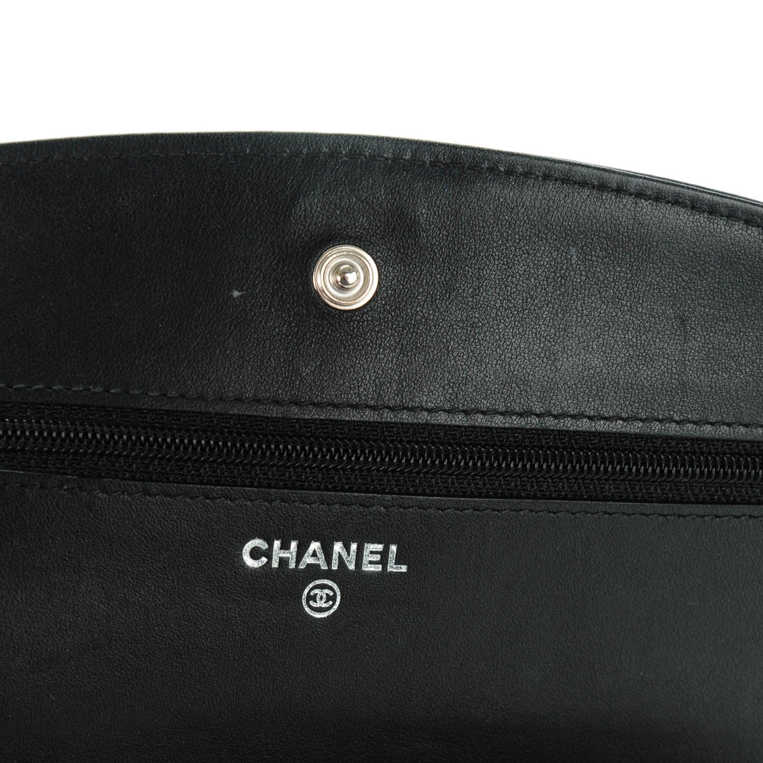 Chanel Caviar Sevruga Wallet On Chain WOC Black 6 of 8