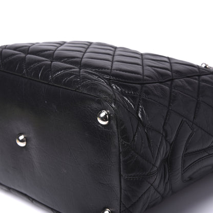 Chanel Aged Calfskin Quilted Large Cotton Club Tote Black 8 of 11
