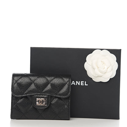Chanel Caviar Quilted Flap Card Holder Wallet Black 8 of 8