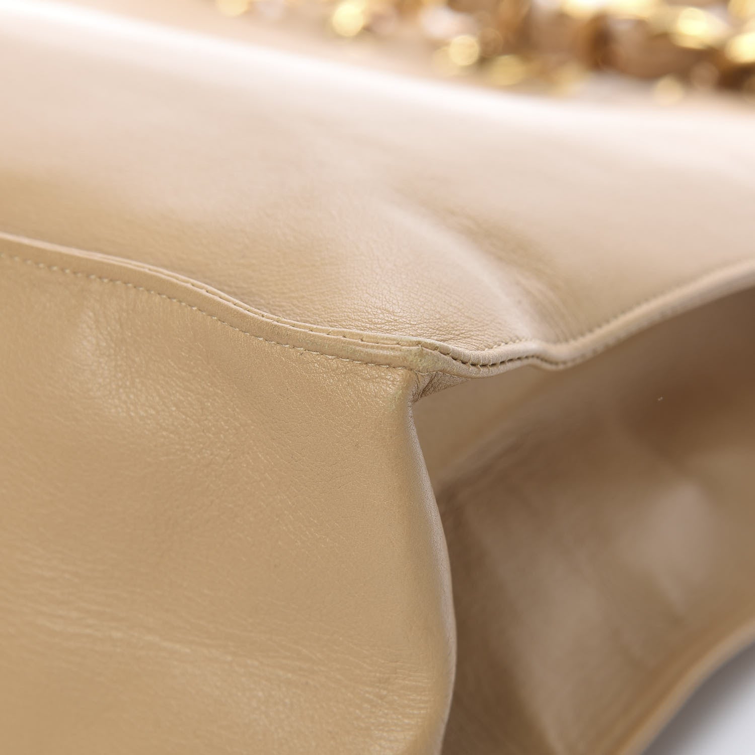 Chanel Lambskin Jumbo CC Shoulder Bag Beige 11 of 14