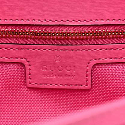 Gucci GG Monogram Textured Dollar Calfskin Small Luce Shoulder Bag Pink 11 of 19
