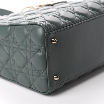 Christian Dior Lambskin Cannage Medium Lady Dior Orage 6 of 11