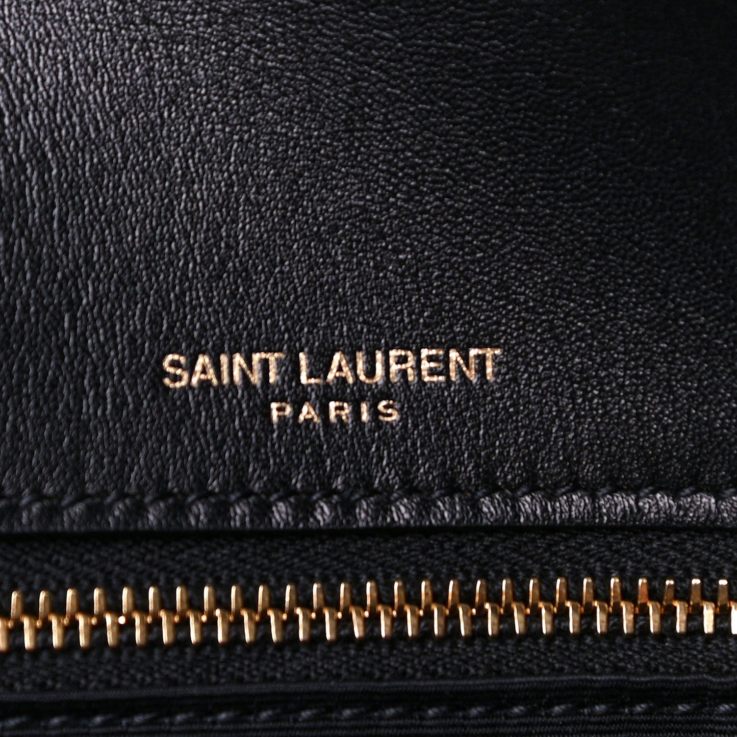 Calfskin Contrast Stitching Monogram Kate 99 Black