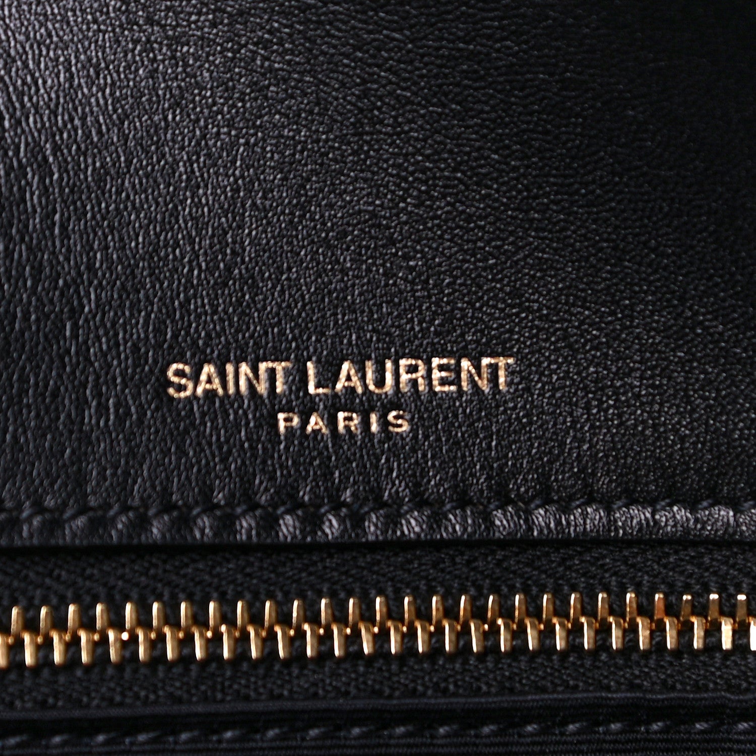 Saint Laurent Calfskin Contrast Stitching Monogram Kate 99 Black 6 of 10
