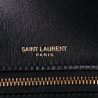 Saint Laurent Calfskin Contrast Stitching Monogram Kate 99 Black 6 of 10