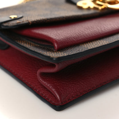 Louis Vuitton Damier Ebene Vavin Chain Wallet Red 6 of 8