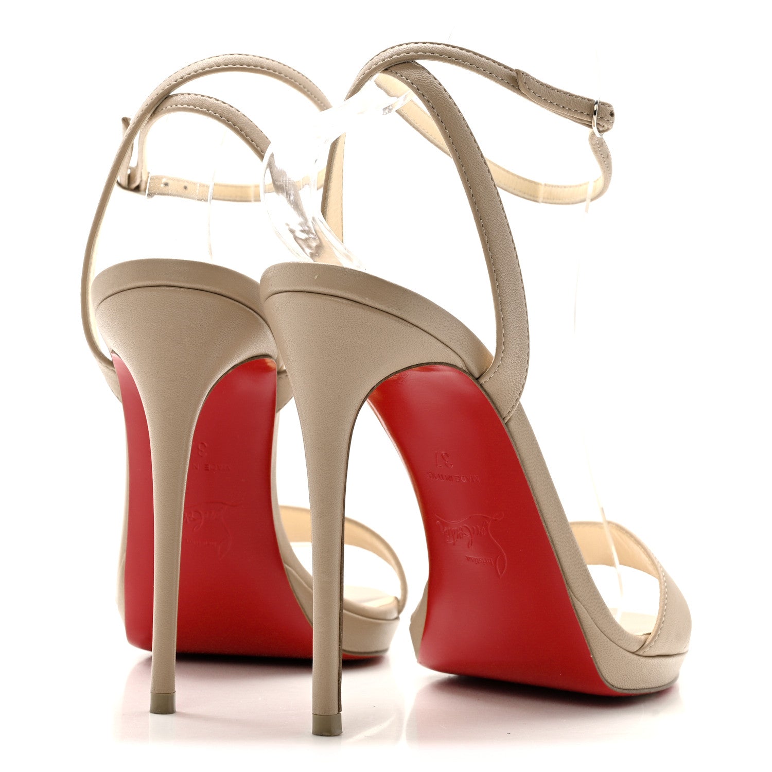 Christian Louboutin Nappa Loubi Queen 120 Pumps 37 Nude 5 of 9