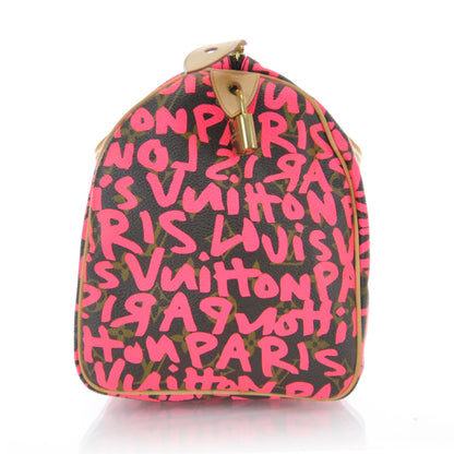 Louis Vuitton Monogram Graffiti Speedy 30 Fuchsia 4 of 9