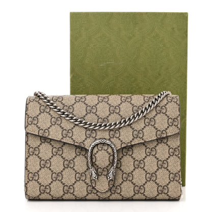 Gucci GG Supreme Monogram Mini Dionysus Chain Wallet Beige Taupe 3 of 11