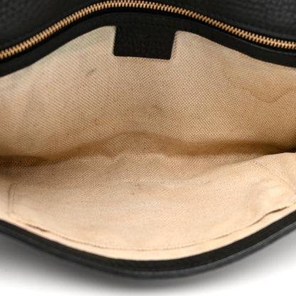 Gucci Pebbled Calfskin Medium Soho Clutch Black 6 of 11