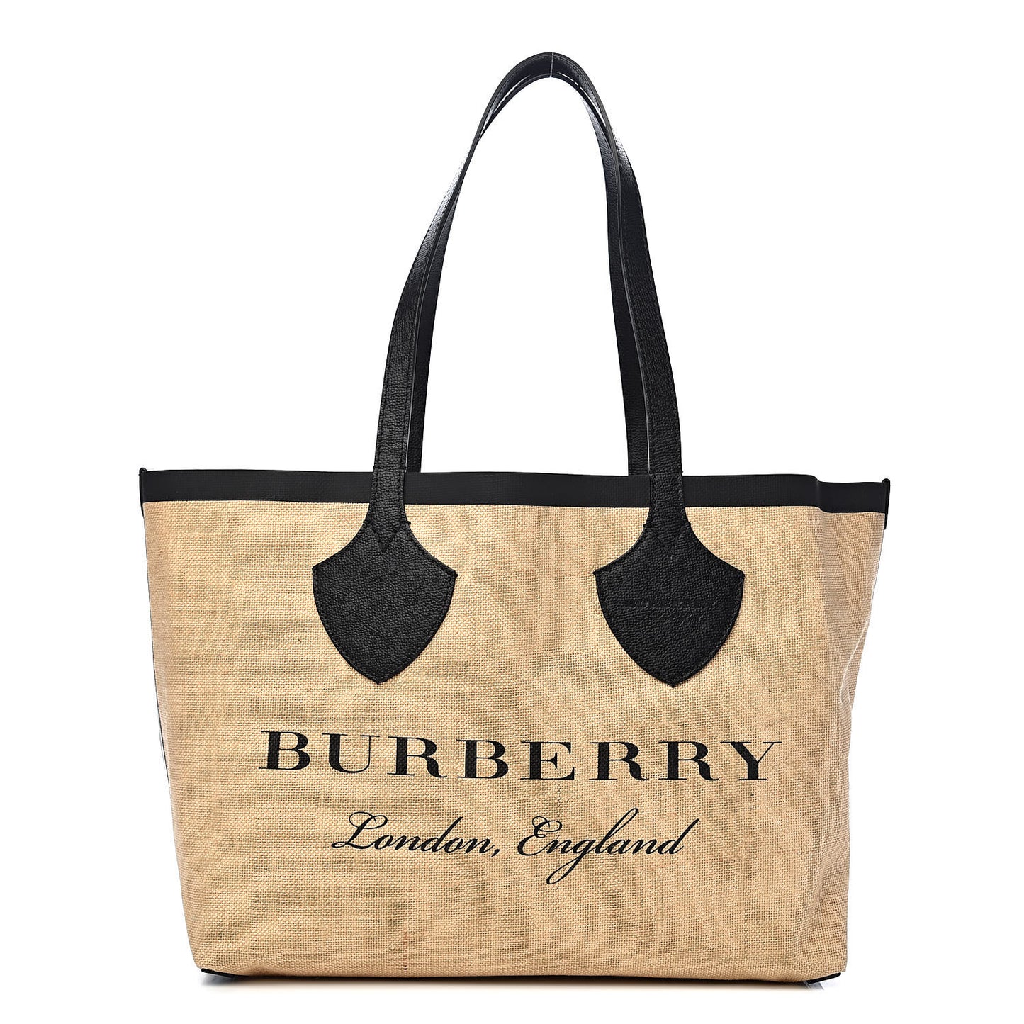Raffia Logo Print Medium The Giant Reversible Tote Black
