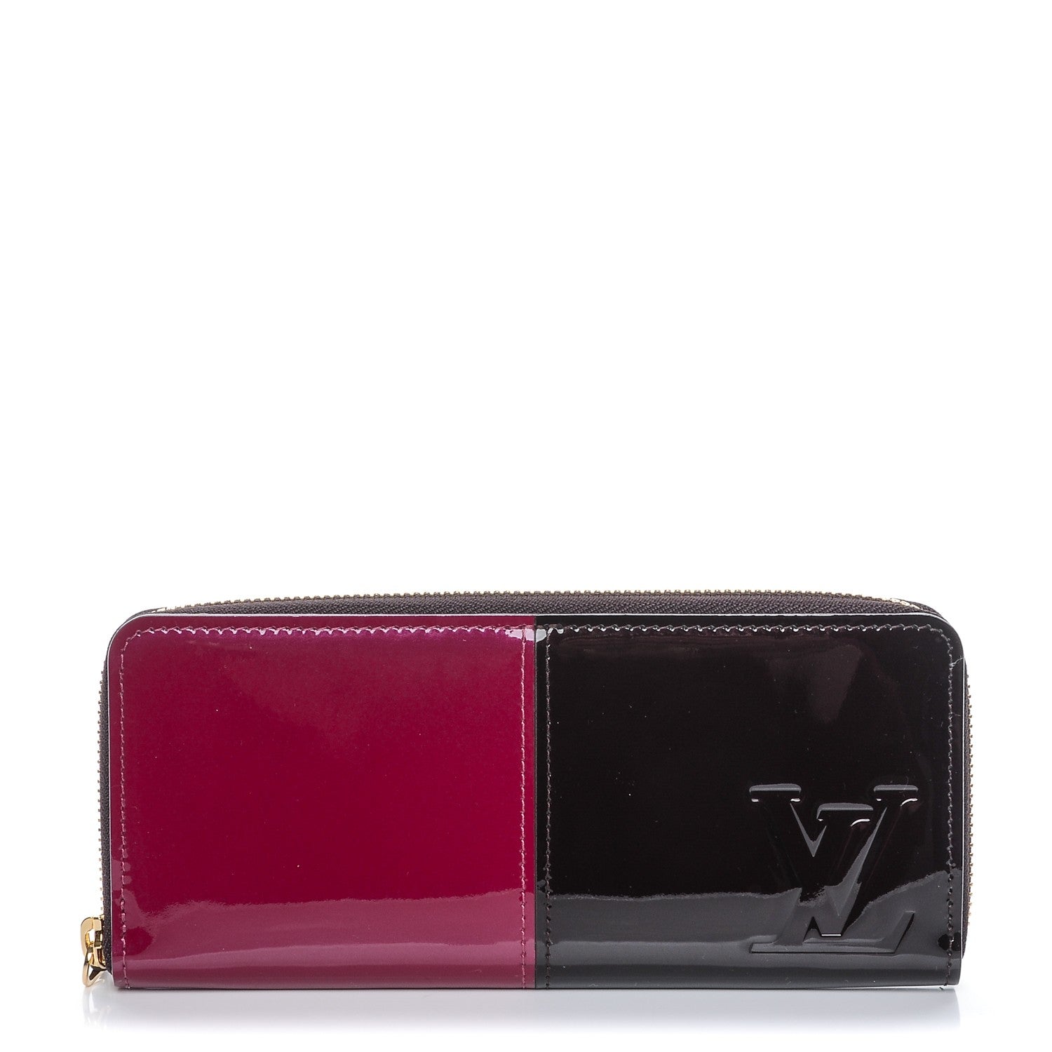 Louis Vuitton Patent Miroir Clemence Wallet Magenta Black 1 of 7