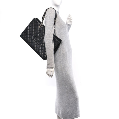 Chanel Caviar Quilted XL Grand Shopping Tote GST Black 2 of 10