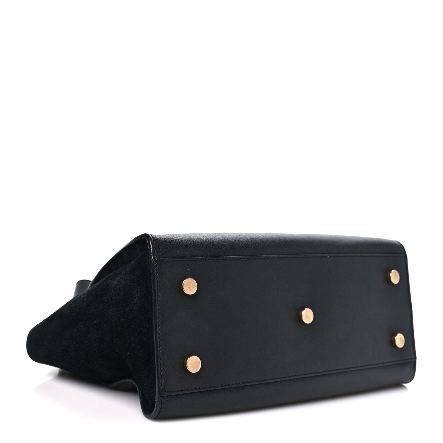 Saint Laurent Calfskin Suede Small Monogram Downtown Cabas Black 4 of 10