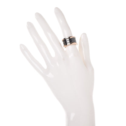 Bulgari 18K Rose Gold Black Ceramic B.Zero1 Four-Band Ring 51 5.75 2 of 7