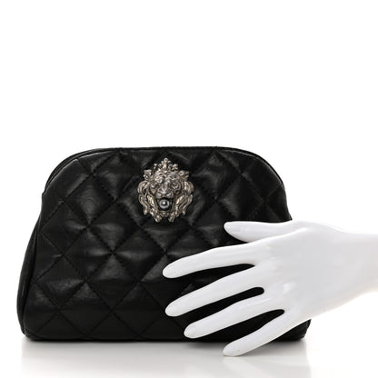 Chanel Lambskin Quilted Leo Lion Clutch Black 2 of 9