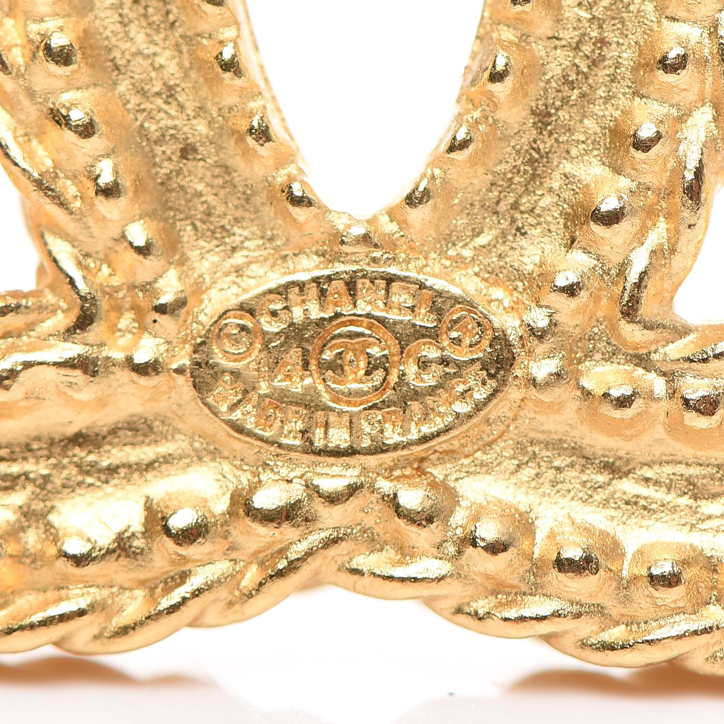 CC Drop Earrings Matte Gold