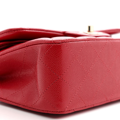 Chanel Caviar Quilted Small Double Flap Red 9 of 11