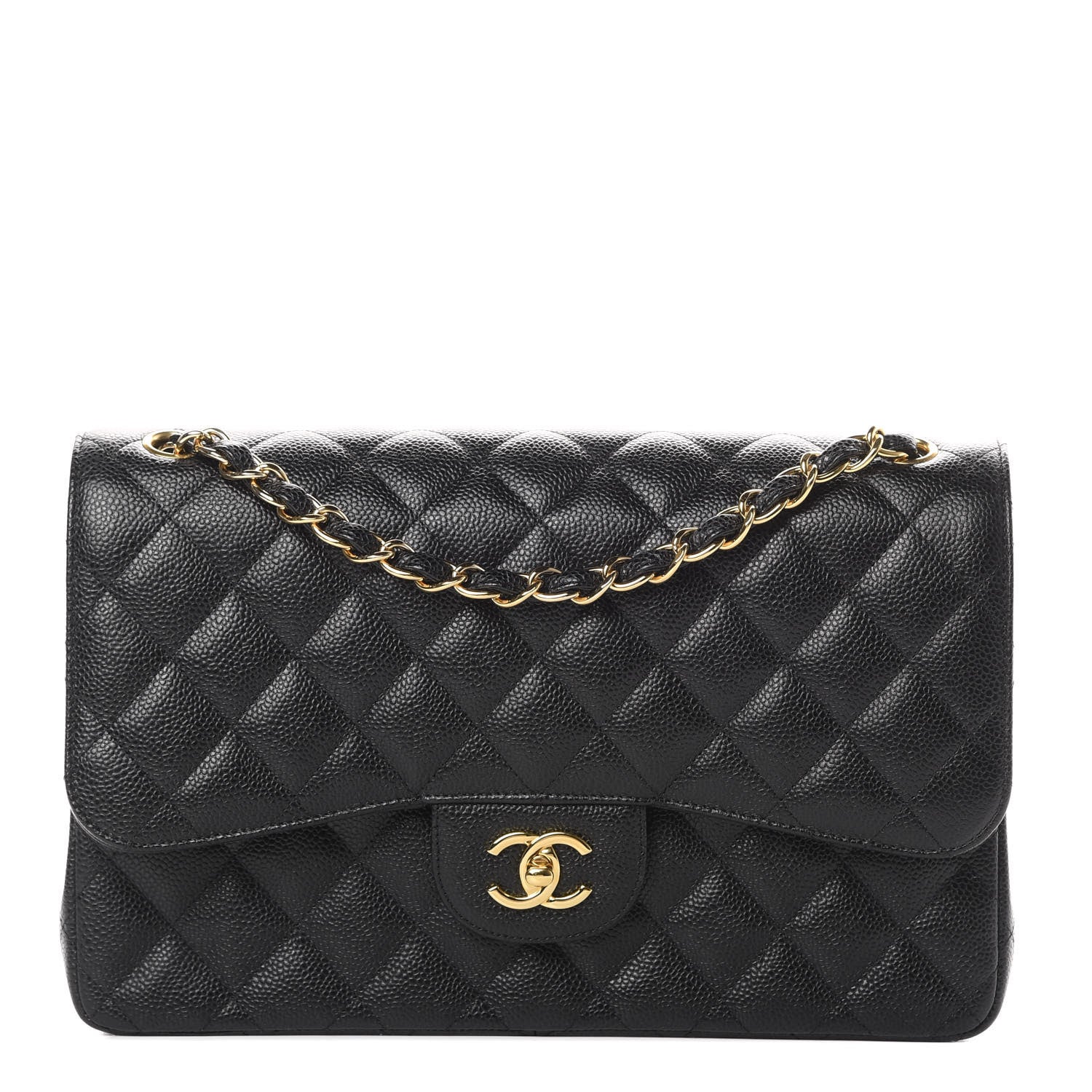 Chanel Caviar Quilted Jumbo Double Flap Black 1 of 12