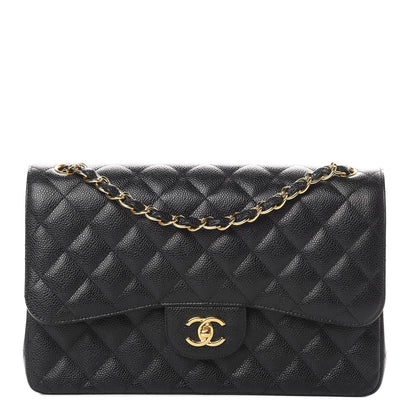 Chanel Caviar Quilted Jumbo Double Flap Black 1 of 12