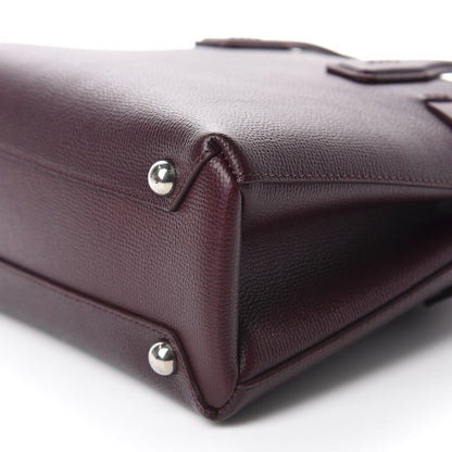 Burberry Grainy Calfskin House Check Small Banner Tote Mahogany Red 7 of 10