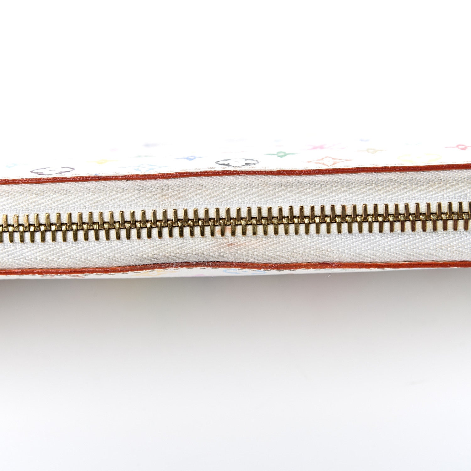 Louis Vuitton Monogram Multicolor Zippy Wallet White Litchi 8 of 9