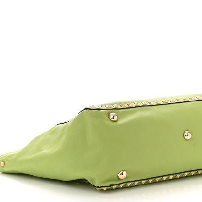 Valentino Garavani VALENTINO GARAVANI Vitello Medium Rockstud Tote Apple 8 of 16