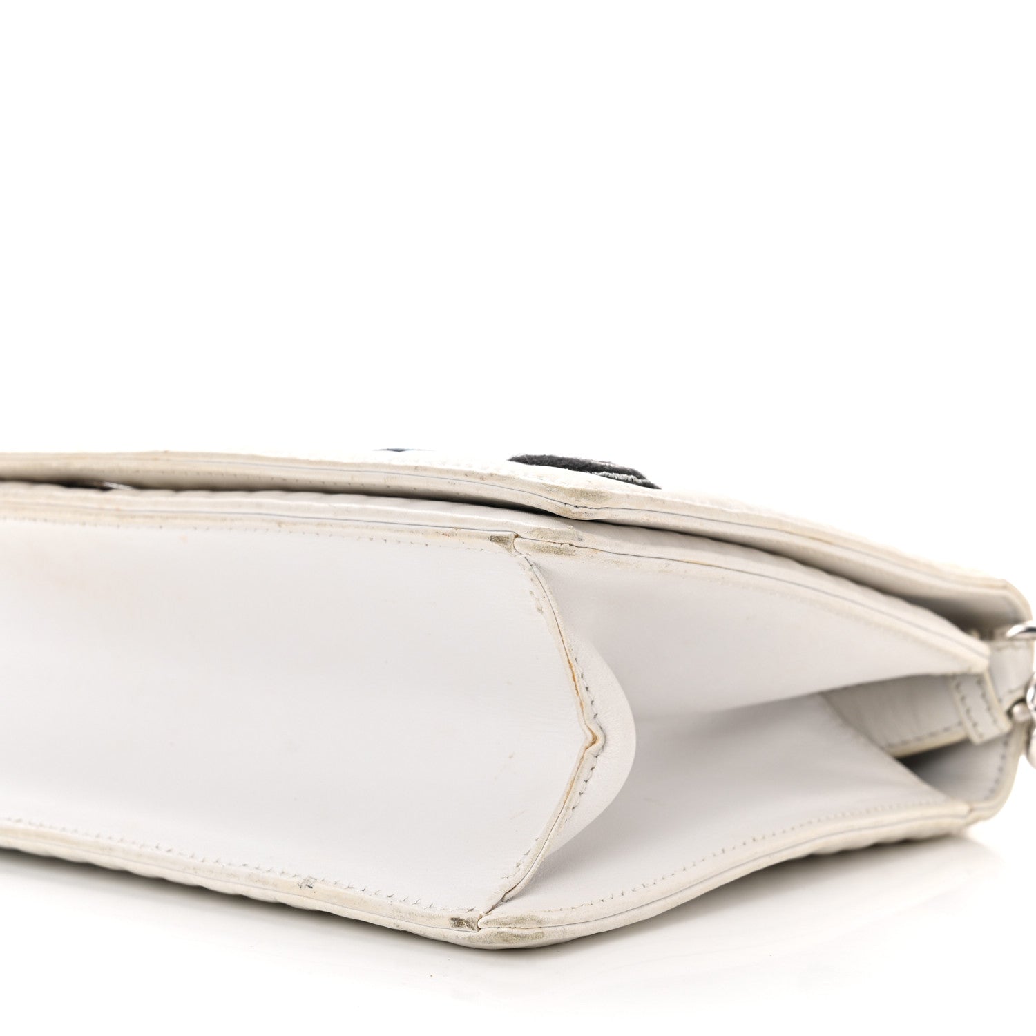 Christian Dior Lambskin Quilted Embroidered Small Diorama Flap Bag Off White 11 of 12