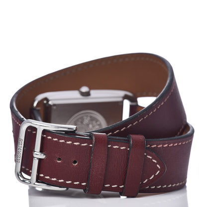 Hermes Stainless Steel Barenia 29mm Cape Cod Double Tour Quartz Watch Rouge H 4 of 6