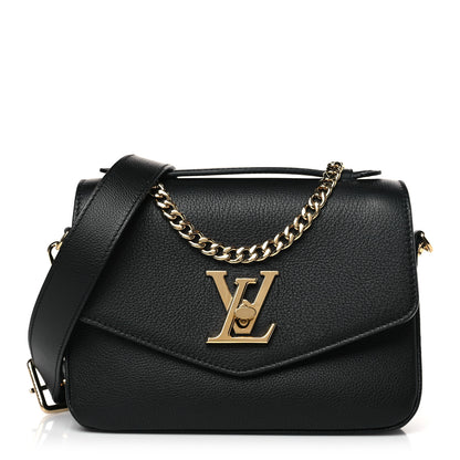 Louis Vuitton Grained Calfskin Lockme Oxford Black 1 of 9