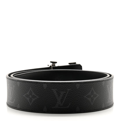 Louis Vuitton Calfskin Monogram Eclipse 40mm Shake LV Initiales Reversible Belt 85 34 3 of 8