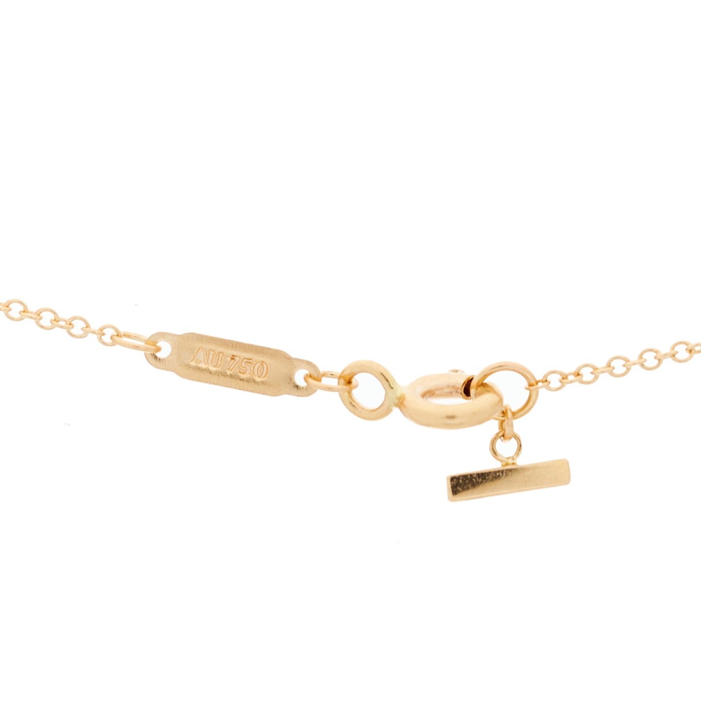18K Rose Gold Small T Smile Pendant Necklace