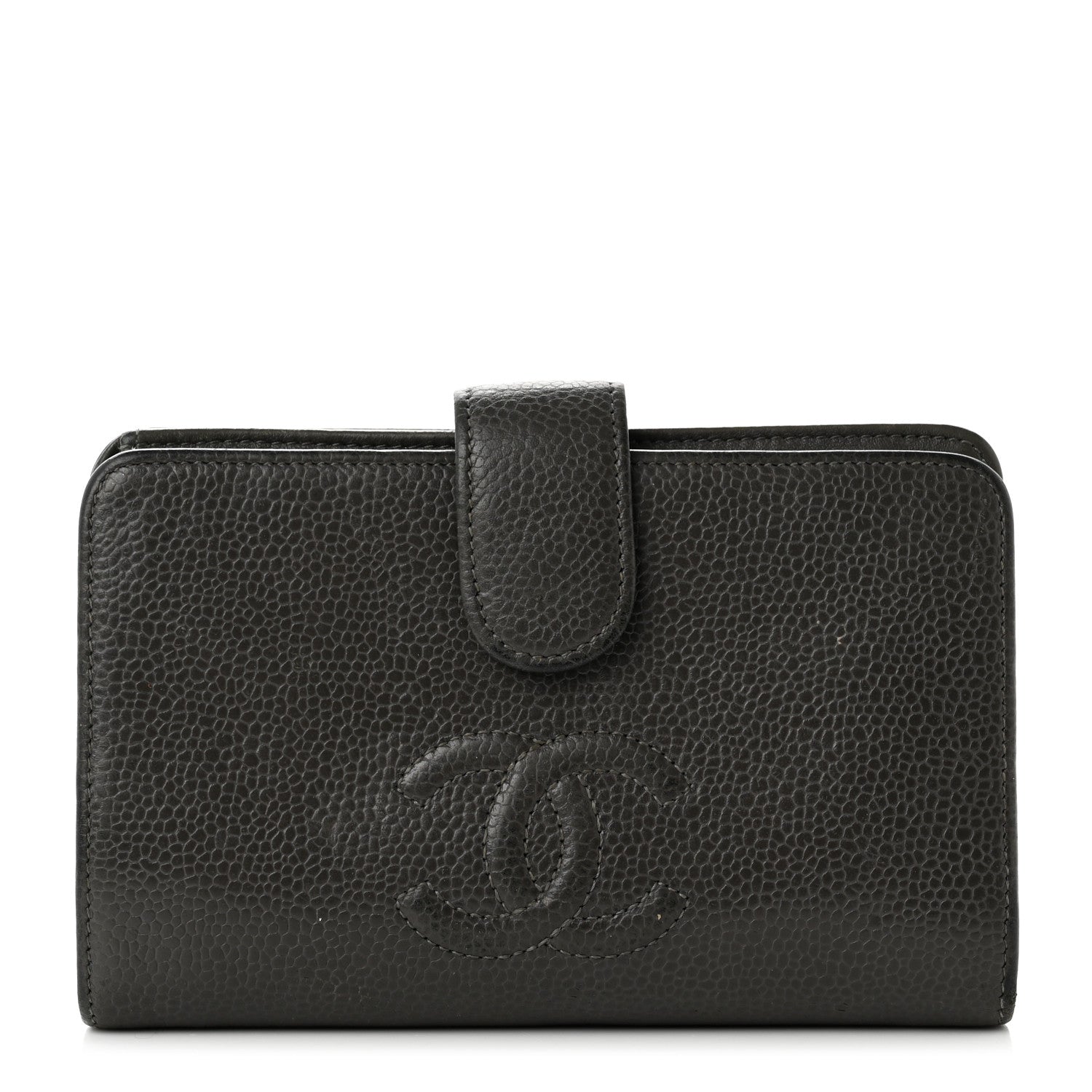 Chanel Caviar Timeless CC Zipped Pocket Wallet Grey 1 of 11