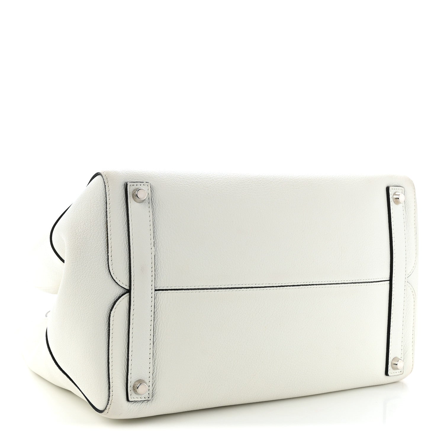 Christian Dior Supple Grained Calfskin Large Open Bar Tote White 4 of 13