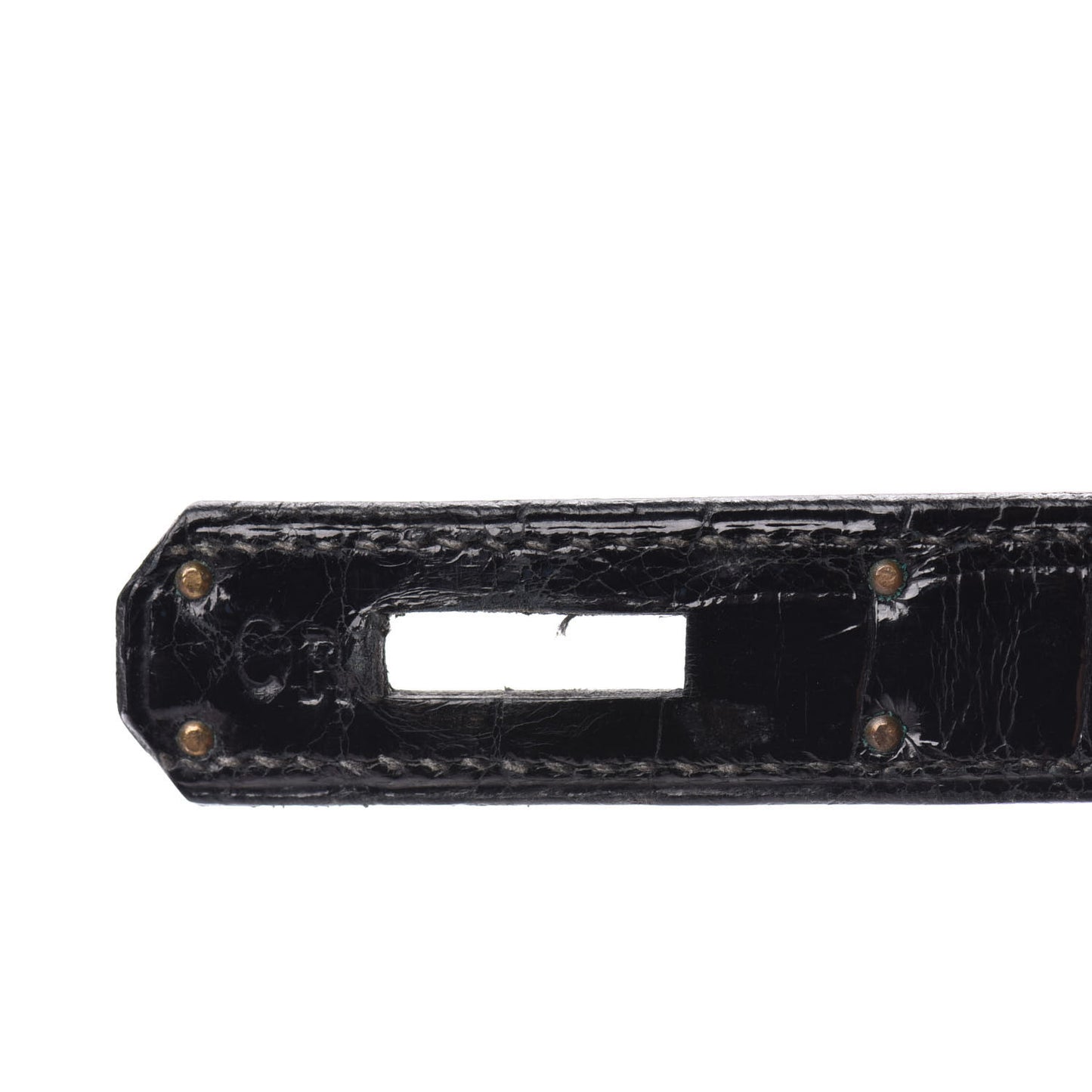 Shiny Crocodile Kelly Sellier 32 Black