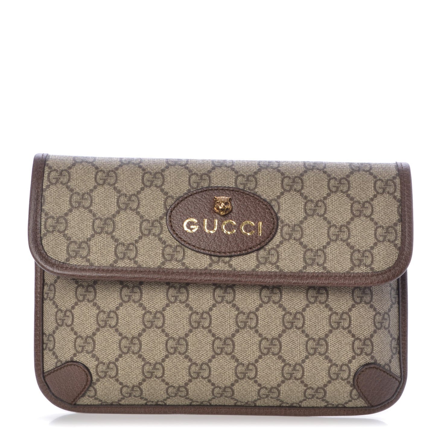 GG Supreme Monogram Neo Vintage Web Belt Bag Brown