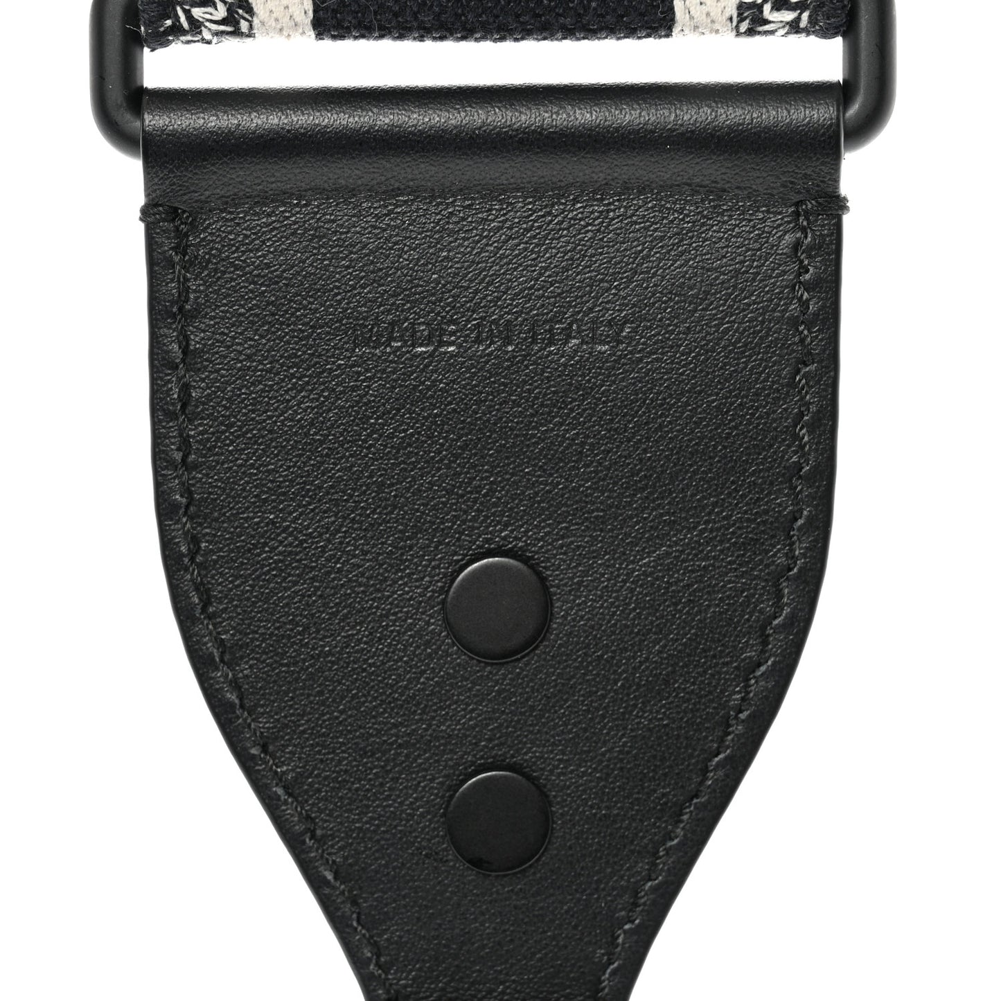 Canvas Embroidered Shoulder Strap Black Ultramatte