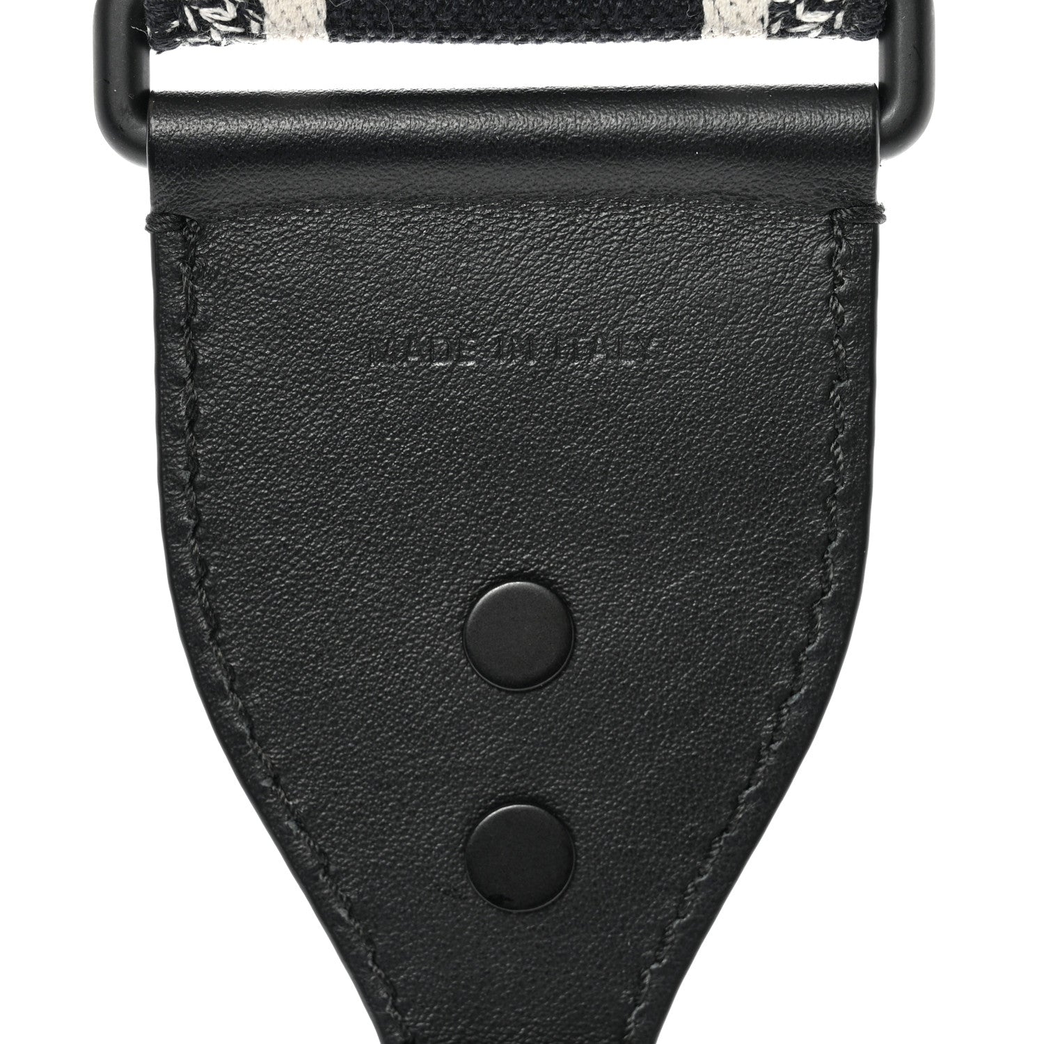 Christian Dior Canvas Embroidered Shoulder Strap Black Ultramatte 3 of 6