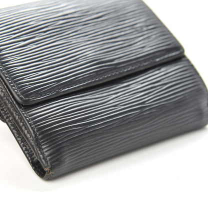 Louis Vuitton Epi Porte-Monnaie Tresor Wallet Black 7 of 10