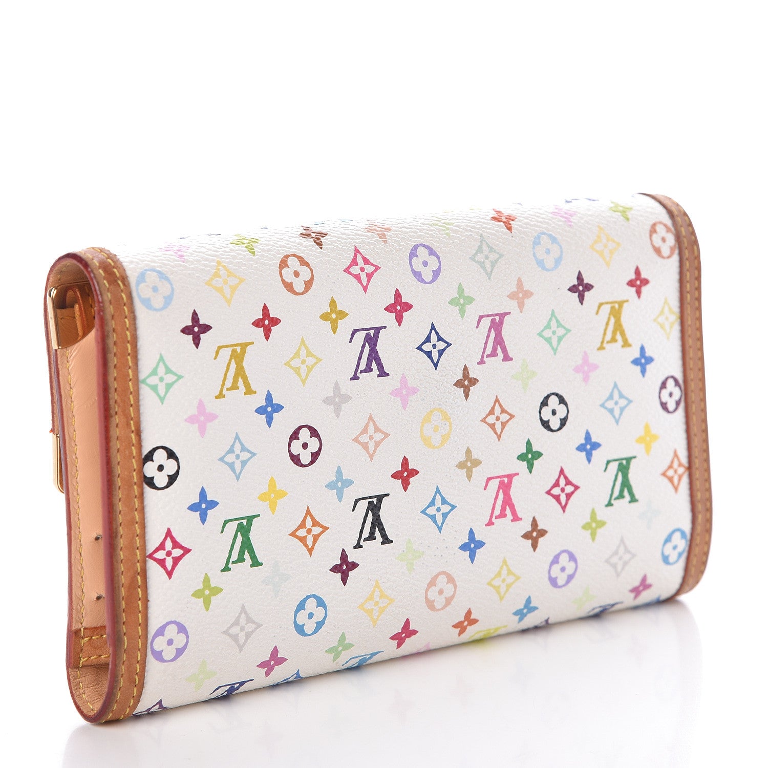 Louis Vuitton Monogram Multicolor Porte Tresor International Wallet White 3 of 7