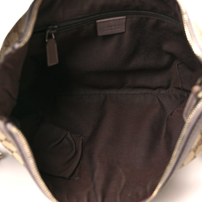Gucci GG Plus Monogram Web Medium Half Moon Hobo Dark Brown 5 of 9