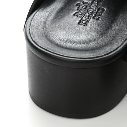 Hermes Calfskin Calya Mules 41 Black 7 of 10
