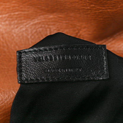Saint Laurent Crinkled Calfskin Matelasse Monogram Medium Niki Chain Satchel Caramel 8 of 11