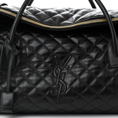 Saint Laurent Calfskin Quilted ES Giant Travel Bag Black 8 of 10