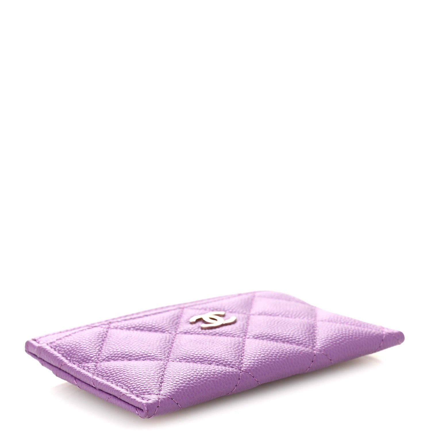 Chanel Caviar Quilted Card Holder Purple 4 of 9