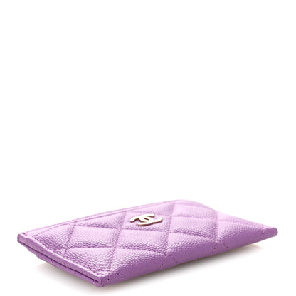 Chanel Caviar Quilted Card Holder Purple 4 of 9