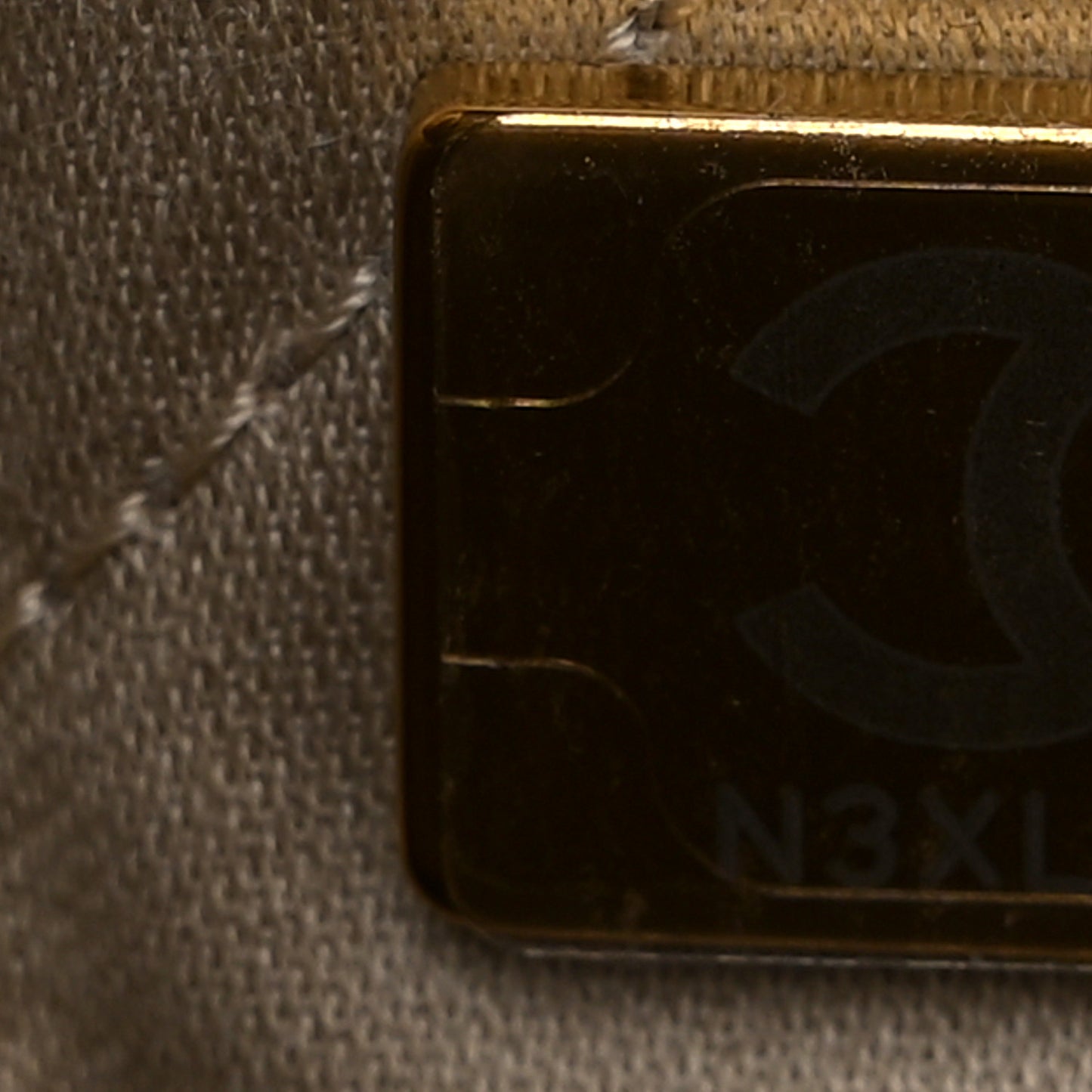 Metallic Calfskin Quilted Chanel 22 Golden