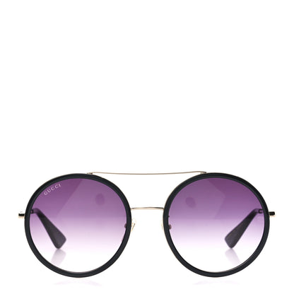 Gucci Metal Round Frame Sunglasses GG0061S Black 2 of 8