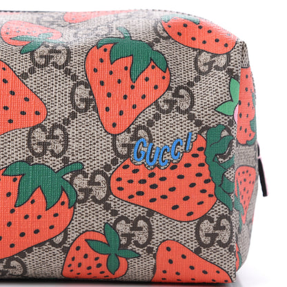 Gucci GG Supreme Monogram Strawberry Cosmetic Case 10 of 11